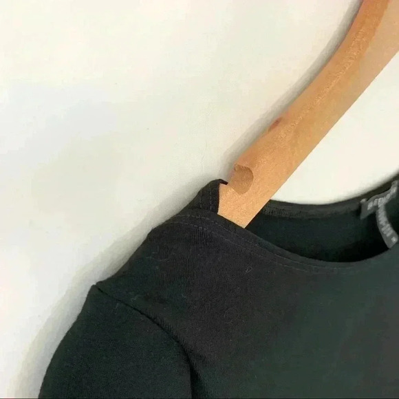 Eileen Fisher black long sleeve midi shift dress - Picture 4 of 6